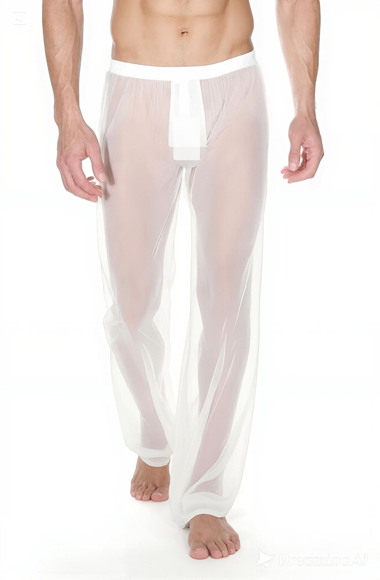Erkek  Beyaz Transparan Pijama