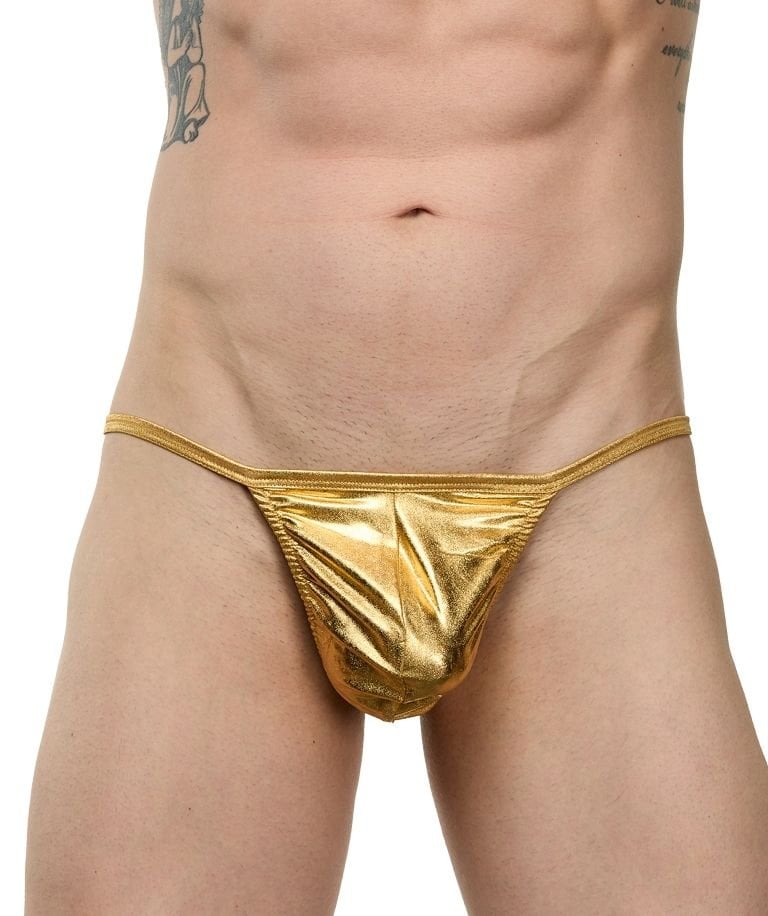 Erkek Gold Lame G-String