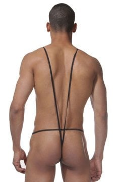 Erkek Seksi Çamaşır Kırmızı Leopar Bady