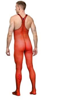 Erkek Kırmızı File Vücut Çorap