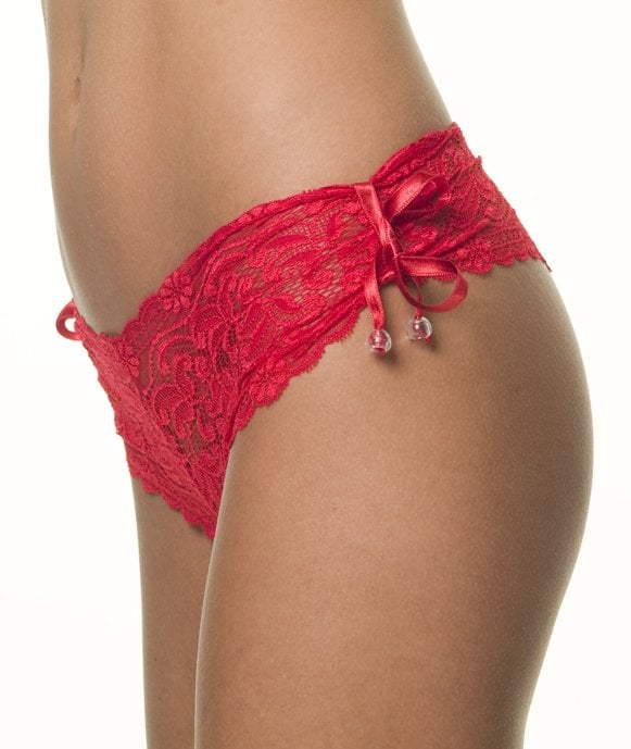 Kırmızı Dantel Şort Kadın Çamaşırı