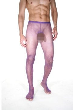 Erkek File Külotlu Çorap Mor